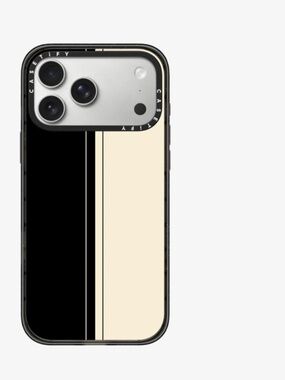 stripes black and beige - iPhone 17 pro max
